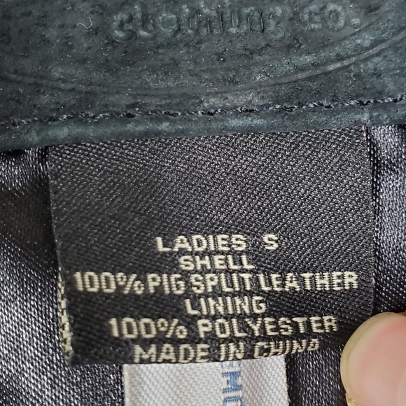 VTG Austin Clothing Womens Small Biker Jacket Black Leather Zip Moto Retro - Picture 6 of 11